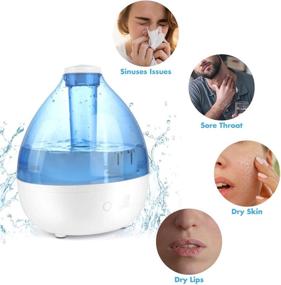 img 1 attached to 🌬️ UFRESH Cool Mist Humidifier for Bedroom & Large Room - 2.6L Water Tank, Whisper-Quiet, Automatic Shut-Off, Night Light Option - Long-lasting up to 24 Hours