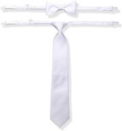 stylish solid satin pre tied necktie set 👔 for boys - a must-have accessory for bow tie enthusiasts logo