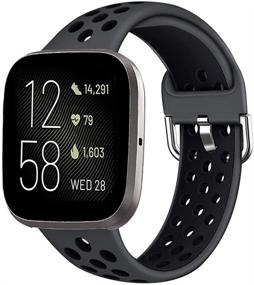 img 3 attached to 📲 ITNISI Мягкий силиконовый спортивный ремешок для Fitbit Versa 2/Versa Lite/Versa 1/SE - совместим с Versa