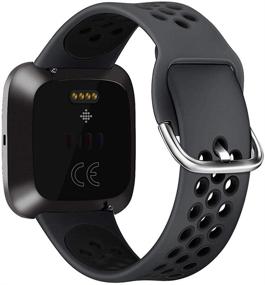 img 4 attached to 📲 ITNISI Мягкий силиконовый спортивный ремешок для Fitbit Versa 2/Versa Lite/Versa 1/SE - совместим с Versa