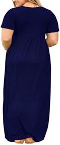 img 3 attached to 👗 Effortlessly Chic: KARALIN Women's Sleeve Casual Dress with Convenient Pockets