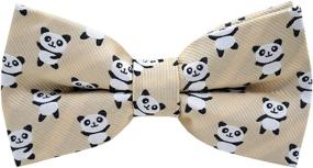 img 4 attached to Carahere Boys Handmade Adjustable Pre-Tied Pattern Bow Ties For Kids - Toddler Bow Ties with Enhanced SEO