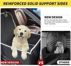 img 1 attached to 🐶 Siivton 2 in 1 Dog Car Seat Cover for Front Seat - Premium Padded with Side Flaps, Waterproof, Nonslip Backing for Cars, Trucks, SUVs - Pet Booster Seat and Protector