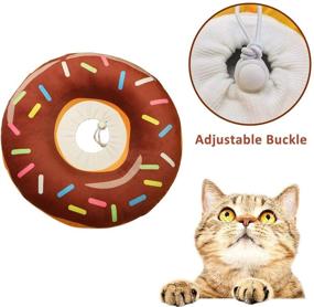 img 1 attached to 🐱 URBEST Cat Recovery Collar: Adorable Donut Neck Cone for Surgical Healing in Cats, Puppies, and Small Dog Breeds