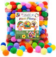 🎨 caydo 300-piece 1-inch multicolor pompoms assortment for diy art, crafts, and decorations - creative pom poms balls for arts and crafts projects logo