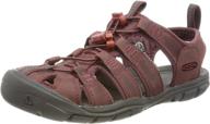 👣 ultimate comfort and versatility: keen women's clearwater cnx leather sandal logo