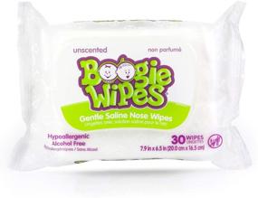 img 3 attached to 🧼 Kids and Baby Wet Wipes for Hand, Face, and Nose, Boogie Wipes, Alcohol-Free, Unscented, Removes Dirt and Germs, Gentle Natural Saline Tissue with Aloe, Chamomile, and Vitamin E, 30 Count (Pack of 12)