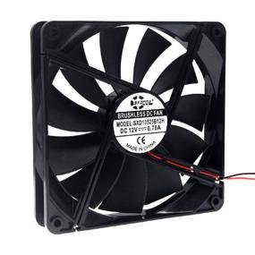 img 4 attached to High Performance SXDOOL 135X135X25mm 12V 0.70A DC Brushless Cooling Fan - Ideal for PSU Power Supply, PC Case Chassis & Efficiently Cools with High Speed CFM