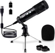 iooo usb microphone: metal condenser recording mic for pc/mac/ios/android with noise cancellation, reverb, ideal for voice/music recording, podcasting, streaming, and gaming logo