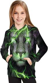 img 1 attached to 👕 UNICOMIDEA Kids Hoodies Pullover 3D Sweatshirt Jumpers Tops for Boys and Girls Ages 6-16