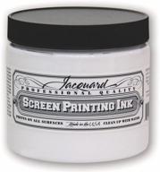 🎨 jacquard professional screen print ink: water-soluble super opaque white (119) - 16oz jar logo