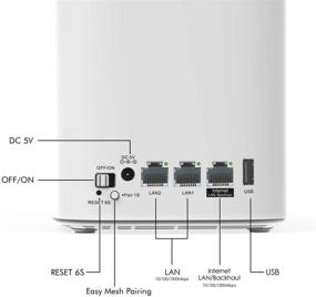 img 2 attached to 📡 WAVLINK AC3000 Трехдиапазонная система Mesh WiFi для всего дома: замена маршрутизатора с покрытием площадью 2000 кв. футов, родительский контроль, гигабитные порты, разделение бизнес-трафика и сетей (2 шт.)