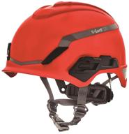 msa 10194792 h1 v-gard helmet with fas-trac iii ratchet suspension logo