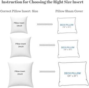 img 3 attached to 🛋️ Pal Fabric Premium 20X20 White Cotton Feel Microfiber Square Sham Euro Sofa Bed Couch Decorative Pillow Insert: Enhance Your Home Decor with this Made in USA Cushion!