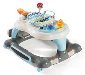 img 4 attached to 🚶 Storkcraft 3-in-1 Activity Walker and Rocker: Interactive Toy Tray, Jumping Board, Feeding Tray for Toddlers and Infants - Blue/Gray