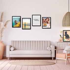 img 3 attached to 🖼️ Enhance Your Walls with 9x12 Frame Set - Elegant Black Solid Wood Picture Frames for Wall Hanging, Classic Home Décor and Gallery Wall Art