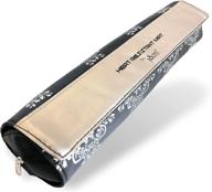 hair straighteners vegan leather case logo