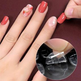 img 1 attached to 💅 Double Sided Glue Nail Sticker for Press on Nails - 50 Sheets