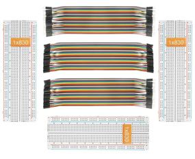 img 4 attached to 🔌 DEYUE 3 Set Standard Jumper Wires Plus 3 Set of Solderless Prototype Breadboard 830 tie Points Breadboard , 3 Set of Male/Female, Male/Male, Female/Female - Each 40pin Electronic Jumpers Wire