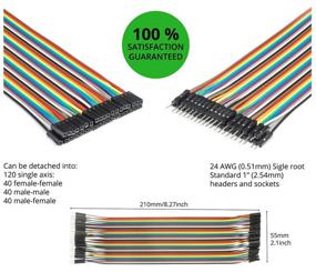 img 2 attached to 🔌 DEYUE 3 Set Standard Jumper Wires Plus 3 Set of Solderless Prototype Breadboard 830 tie Points Breadboard , 3 Set of Male/Female, Male/Male, Female/Female - Each 40pin Electronic Jumpers Wire