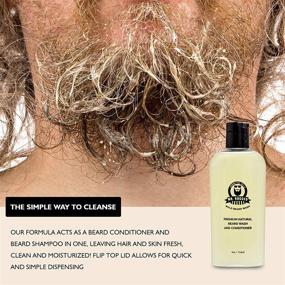 img 2 attached to 🧔 Mr Rugged Beard Wash and Conditioner: Peppermint 2-in-1, 4oz Bottle - Natural Shampoo to Soften and Stimulate Beard Growth