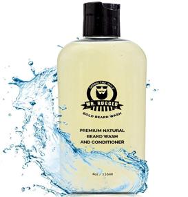 img 4 attached to 🧔 Mr Rugged Beard Wash and Conditioner: Peppermint 2-in-1, 4oz Bottle - Natural Shampoo to Soften and Stimulate Beard Growth