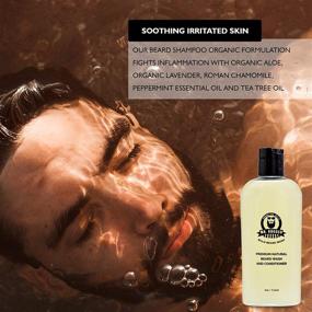 img 3 attached to 🧔 Mr Rugged Beard Wash and Conditioner: Peppermint 2-in-1, 4oz Bottle - Natural Shampoo to Soften and Stimulate Beard Growth