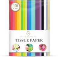 🎁 100 sheets of tissue paper for gift wrapping in 20 assorted colors - perfect for gift bags, packaging, floral arrangements, birthdays, holidays, christmas, halloween, and diy crafts - 15" x 20" inch logo