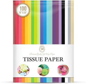 img 4 attached to 🎁 100 Sheets of Tissue Paper for Gift Wrapping in 20 Assorted Colors - Perfect for Gift Bags, Packaging, Floral Arrangements, Birthdays, Holidays, Christmas, Halloween, and DIY Crafts - 15" X 20" Inch