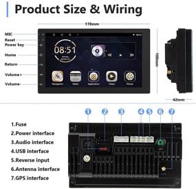 img 3 attached to 📻 7 Inch Touchscreen Car Radio with GPS Navigation, Bluetooth, WiFi, FM Receiver, Mirroring Link, Split Screen, USB + Backup Camera Support - Android Double Din Car Stereo