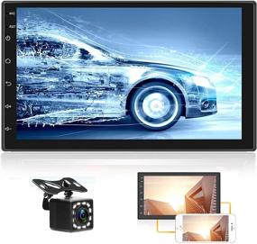 img 4 attached to 📻 7 Inch Touchscreen Car Radio with GPS Navigation, Bluetooth, WiFi, FM Receiver, Mirroring Link, Split Screen, USB + Backup Camera Support - Android Double Din Car Stereo
