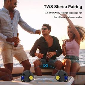 img 1 attached to 🔊 MELORDY Portable Bluetooth Speaker: LED Skull Stereo Wireless Speaker with Mic, Heavy Bass - Perfect Outdoor, Travel, Party Companion (Black)