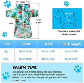 img 3 attached to 🌴 Hawaiian Pet Shirts: Stylish Lapel T-Shirts for Medium to Large Dogs - Beach Coconut Tree Print, Cool Summer Camp Shirt (XXL Size, 4 Pieces)