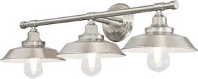 img 2 attached to 💡 Westinghouse Lighting 6354400 Iron Hill Three-Light Indoor Wall Fixture: Aesthetic Brushed Nickel Enhancement for Indoor Spaces