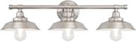 💡 westinghouse lighting 6354400 iron hill three-light indoor wall fixture: aesthetic brushed nickel enhancement for indoor spaces логотип