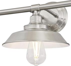 img 1 attached to 💡 Westinghouse Lighting 6354400 Iron Hill Three-Light Indoor Wall Fixture: Aesthetic Brushed Nickel Enhancement for Indoor Spaces