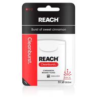 🌟 cinnamon flavored reach cleanburst waxed dental floss - 55 yards, top-notch oral care logo