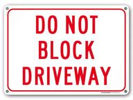 🚧 weatherproof driveway sign for occupational health & safety: avoid blocking driveways logo