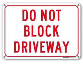 img 3 attached to 🚧 Weatherproof Driveway Sign for Occupational Health & Safety: Avoid Blocking Driveways