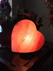 img 3 attached to Heart Shaped Salt Lamp Natural Crystal Hymalain Rock Lamps For Gifts