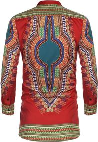 img 2 attached to 🌍 COOFANDY African Dashiki Sleeve Button: Authentic Ethnic Fashion at Its Finest!