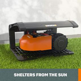 img 1 attached to 🏠 WORX WA0810 Landroid Garage: Keep Your Robotic Lawn Mower Safe with Flip Up Cover in Sleek Gray Design