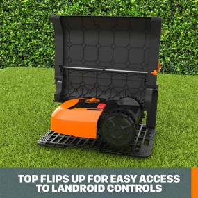 img 2 attached to 🏠 WORX WA0810 Landroid Garage: Keep Your Robotic Lawn Mower Safe with Flip Up Cover in Sleek Gray Design