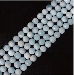 img 1 attached to 💎 4mm Natural Aquamarine Gemstone Beads (89-94pcs) for Jewelry Making - GY21-4