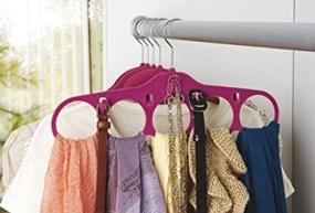 img 1 attached to 👚 Simplify 4PK Velvet Hanging Accessory Organizer - Fuchsia: Maximize Closet Space and Organize Accessories Effortlessly