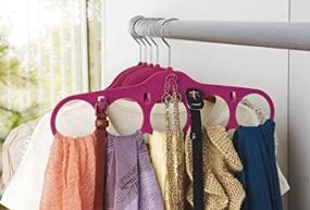 img 2 attached to 👚 Simplify 4PK Velvet Hanging Accessory Organizer - Fuchsia: Maximize Closet Space and Organize Accessories Effortlessly