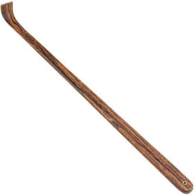 img 4 attached to Natural Bocote Wood Back Massager: Bamboo Therapeutic Back Scratchers for Itching Relief (17 inch)