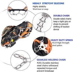 img 1 attached to Crampons Hiking Boots，Traction Stainless Climbing Mountaineering