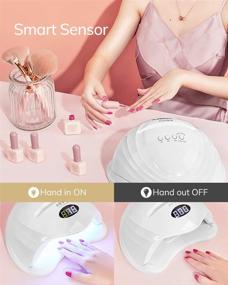 img 2 attached to AEVO UV LED Nail Lamp, 48W Dual LED UV Lights for Fast Nail Polish Curing, Nail Dryer Light [Rapid Drying] [Auto Sensor &amp; Digital Display] [5 Modes] [Professional Salon Results at Home]