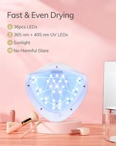 img 1 attached to AEVO UV LED Nail Lamp, 48W Dual LED UV Lights for Fast Nail Polish Curing, Nail Dryer Light [Rapid Drying] [Auto Sensor &amp; Digital Display] [5 Modes] [Professional Salon Results at Home]